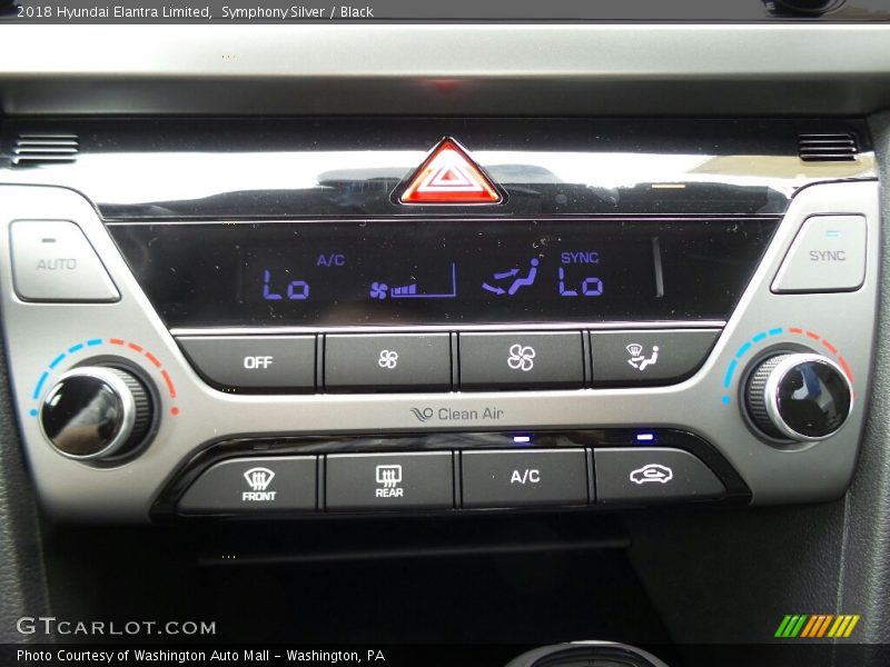 Symphony Silver / Black 2018 Hyundai Elantra Limited