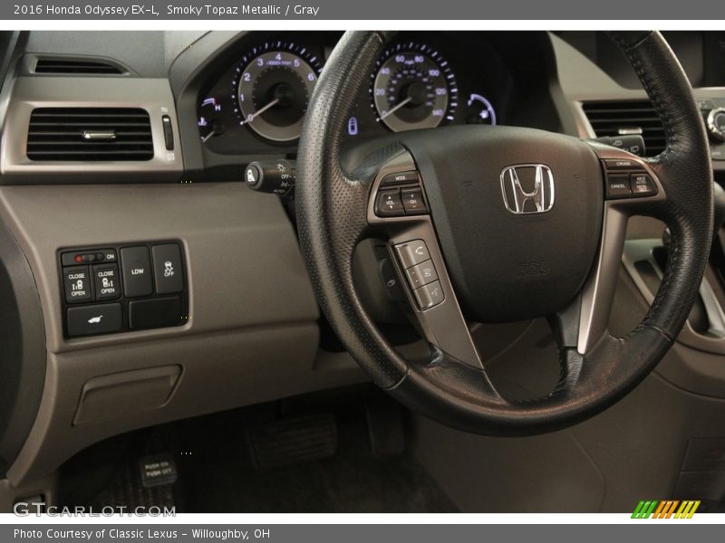 Smoky Topaz Metallic / Gray 2016 Honda Odyssey EX-L