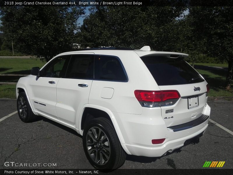 Bright White / Brown/Light Frost Beige 2018 Jeep Grand Cherokee Overland 4x4