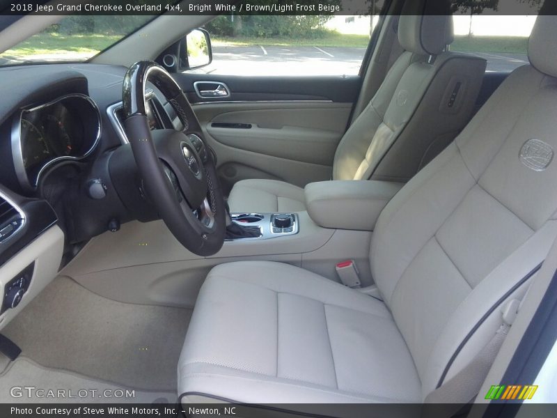 Bright White / Brown/Light Frost Beige 2018 Jeep Grand Cherokee Overland 4x4
