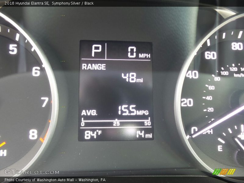 Symphony Silver / Black 2018 Hyundai Elantra SE