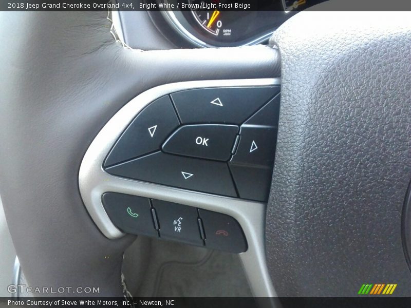 Bright White / Brown/Light Frost Beige 2018 Jeep Grand Cherokee Overland 4x4