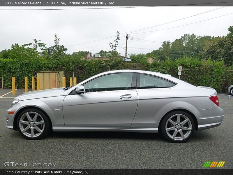 Iridium Silver Metallic / Red 2012 Mercedes-Benz C 250 Coupe