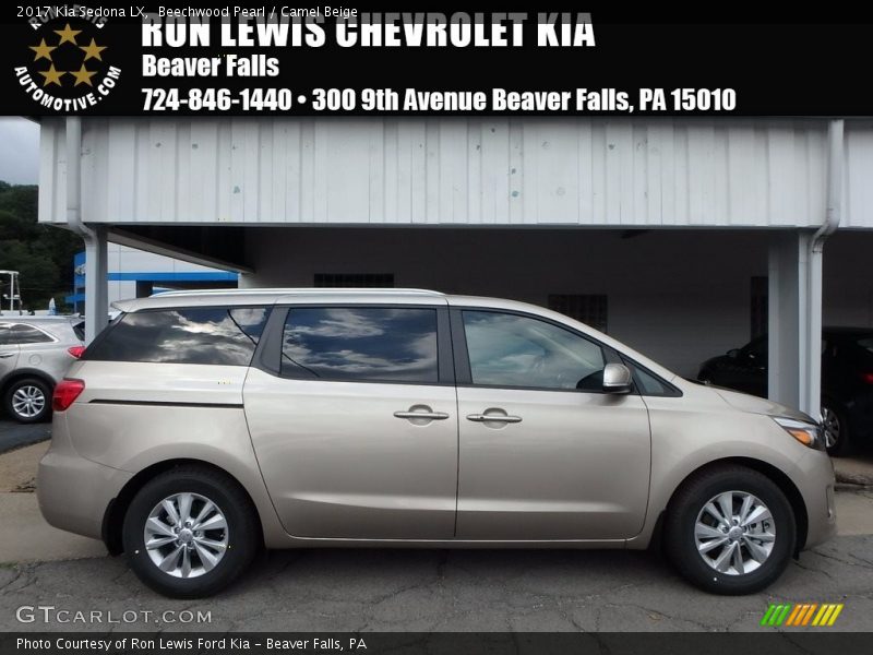 Beechwood Pearl / Camel Beige 2017 Kia Sedona LX