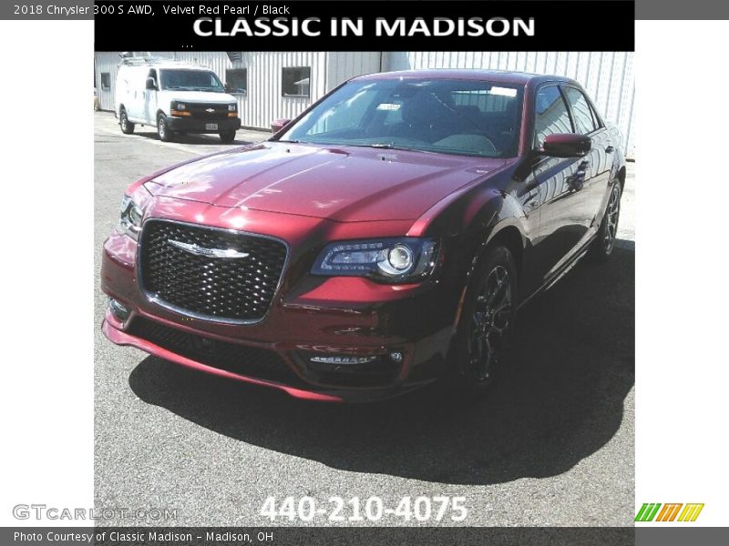 Velvet Red Pearl / Black 2018 Chrysler 300 S AWD