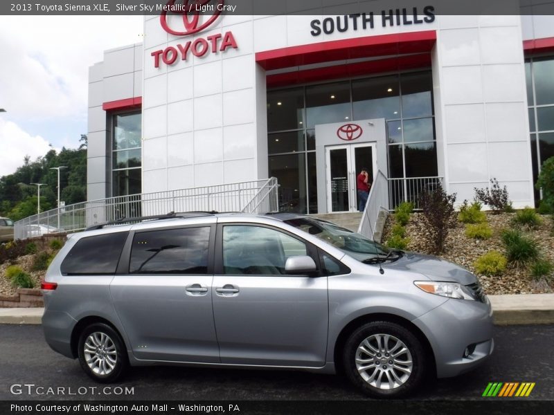Silver Sky Metallic / Light Gray 2013 Toyota Sienna XLE