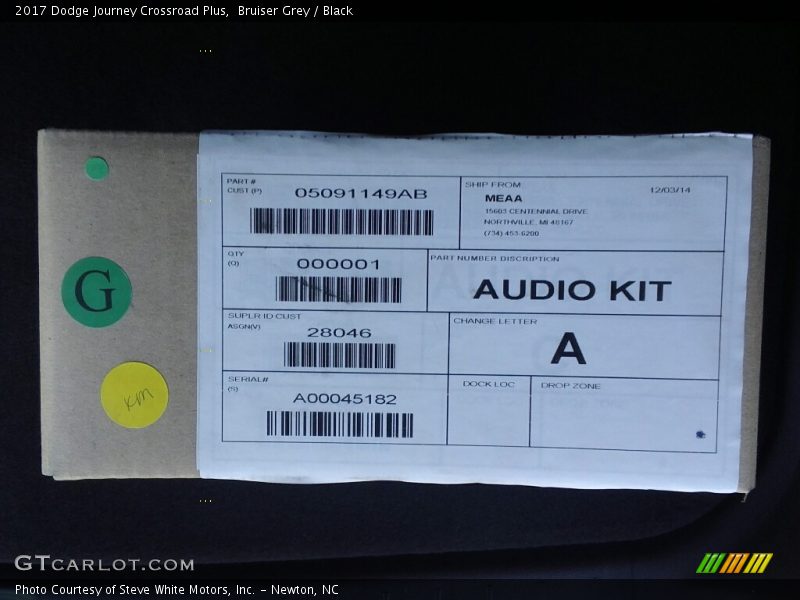 Bruiser Grey / Black 2017 Dodge Journey Crossroad Plus