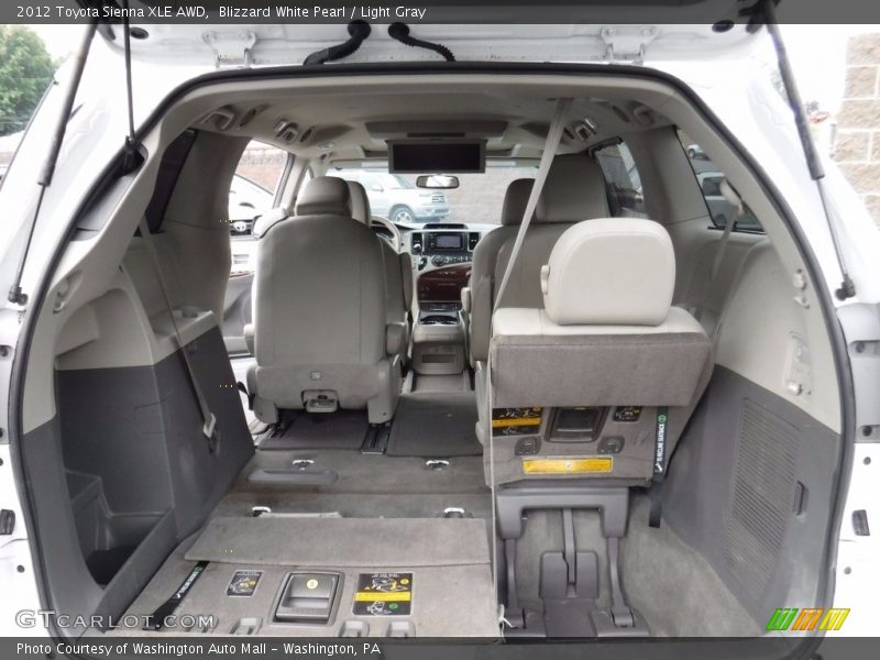 Blizzard White Pearl / Light Gray 2012 Toyota Sienna XLE AWD