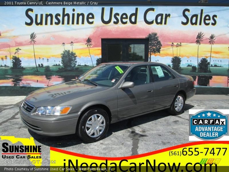 Cashmere Beige Metallic / Gray 2001 Toyota Camry LE