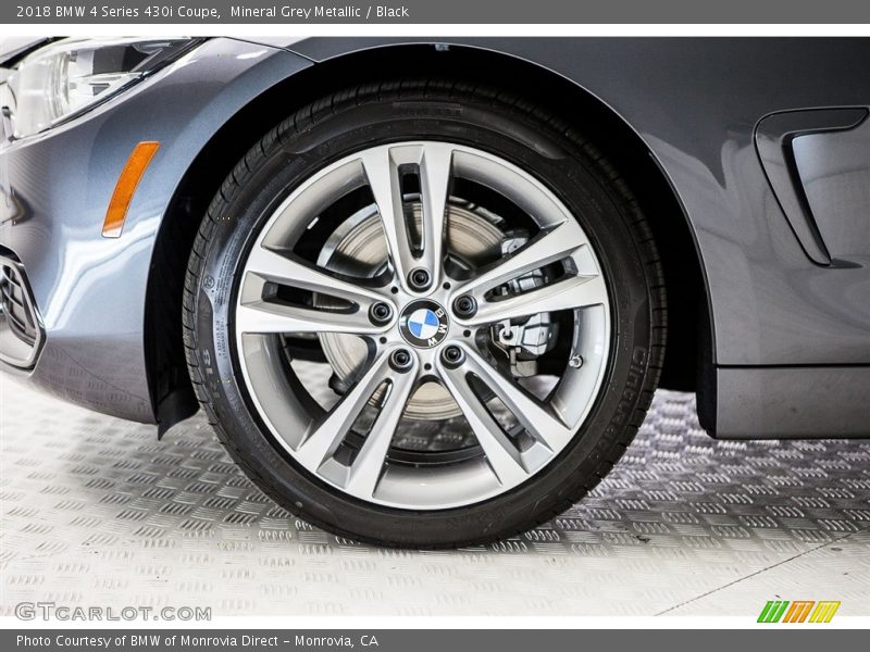 Mineral Grey Metallic / Black 2018 BMW 4 Series 430i Coupe