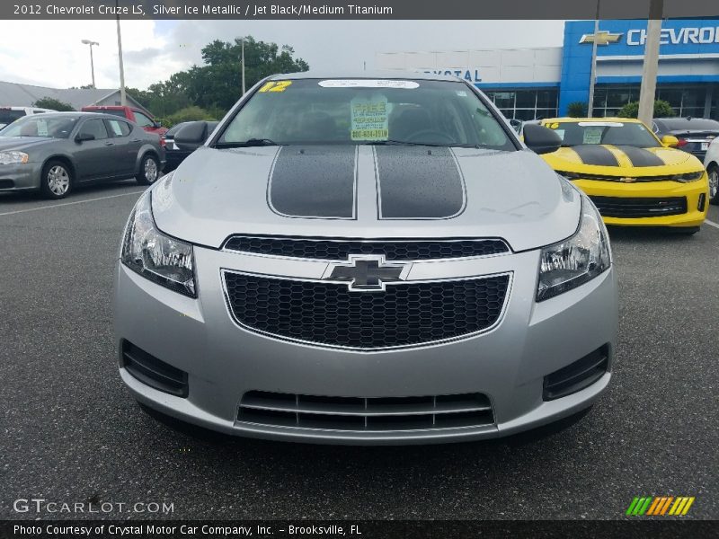 Silver Ice Metallic / Jet Black/Medium Titanium 2012 Chevrolet Cruze LS