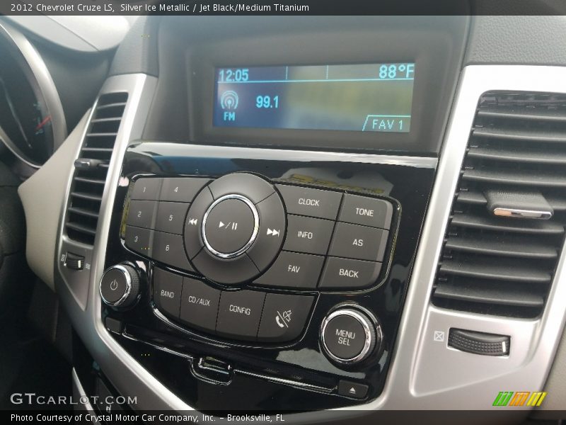Silver Ice Metallic / Jet Black/Medium Titanium 2012 Chevrolet Cruze LS