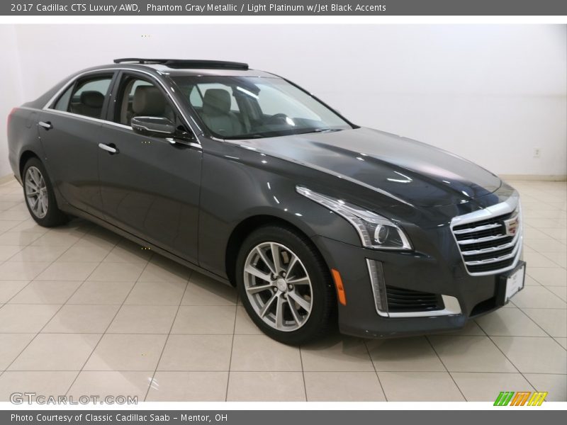 Phantom Gray Metallic / Light Platinum w/Jet Black Accents 2017 Cadillac CTS Luxury AWD