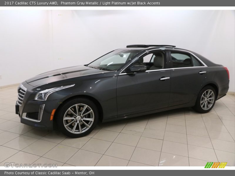 Phantom Gray Metallic / Light Platinum w/Jet Black Accents 2017 Cadillac CTS Luxury AWD