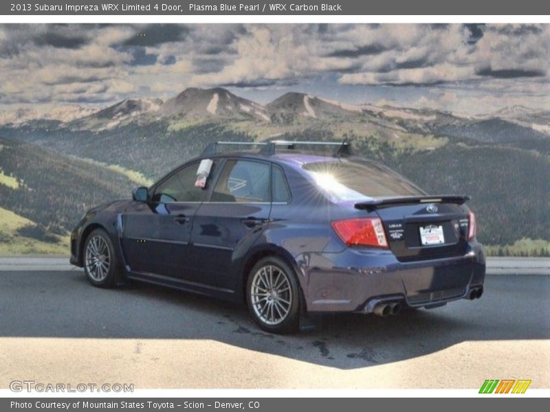 Plasma Blue Pearl / WRX Carbon Black 2013 Subaru Impreza WRX Limited 4 Door