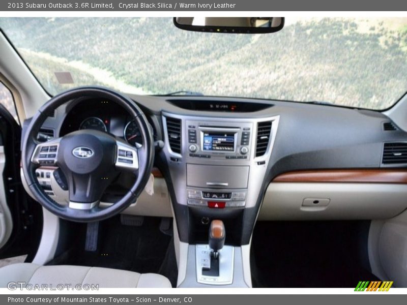 Crystal Black Silica / Warm Ivory Leather 2013 Subaru Outback 3.6R Limited
