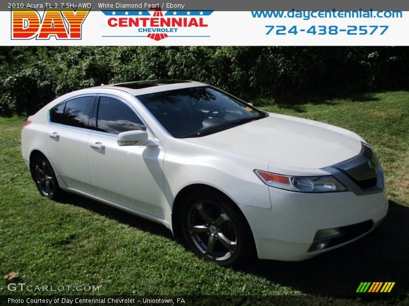 White Diamond Pearl / Ebony 2010 Acura TL 3.7 SH-AWD