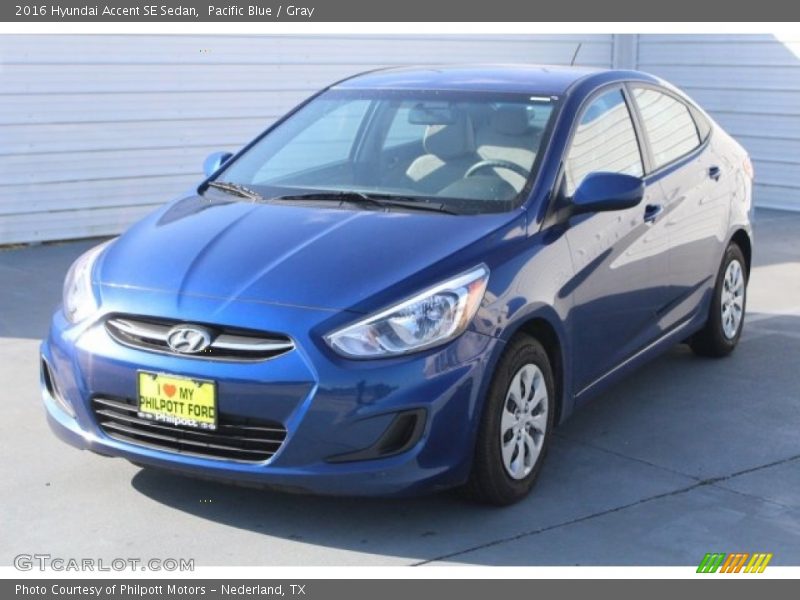 Pacific Blue / Gray 2016 Hyundai Accent SE Sedan