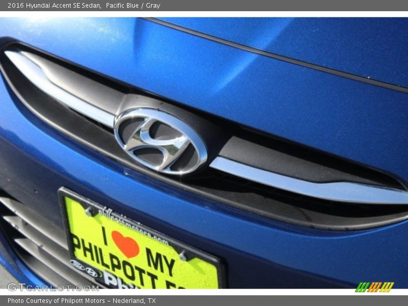 Pacific Blue / Gray 2016 Hyundai Accent SE Sedan