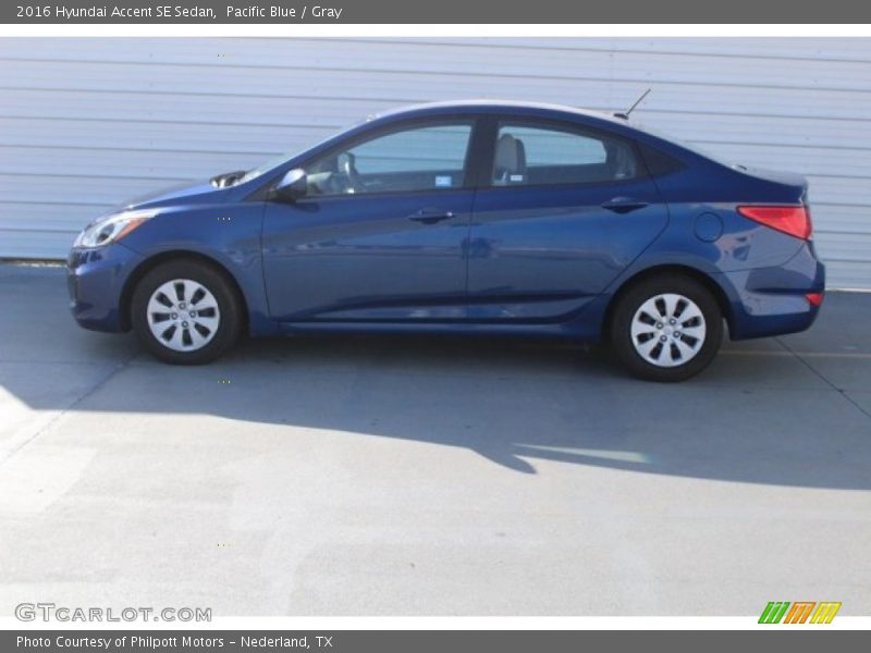 Pacific Blue / Gray 2016 Hyundai Accent SE Sedan