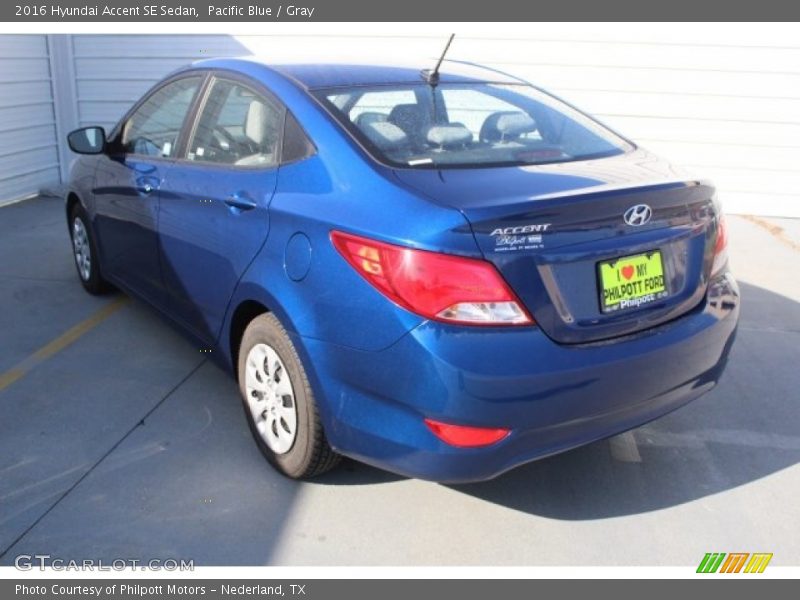 Pacific Blue / Gray 2016 Hyundai Accent SE Sedan