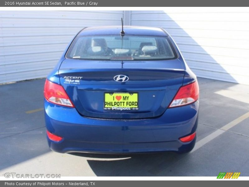 Pacific Blue / Gray 2016 Hyundai Accent SE Sedan