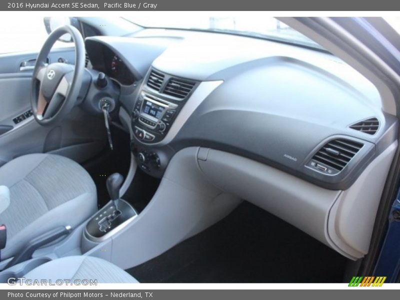Pacific Blue / Gray 2016 Hyundai Accent SE Sedan