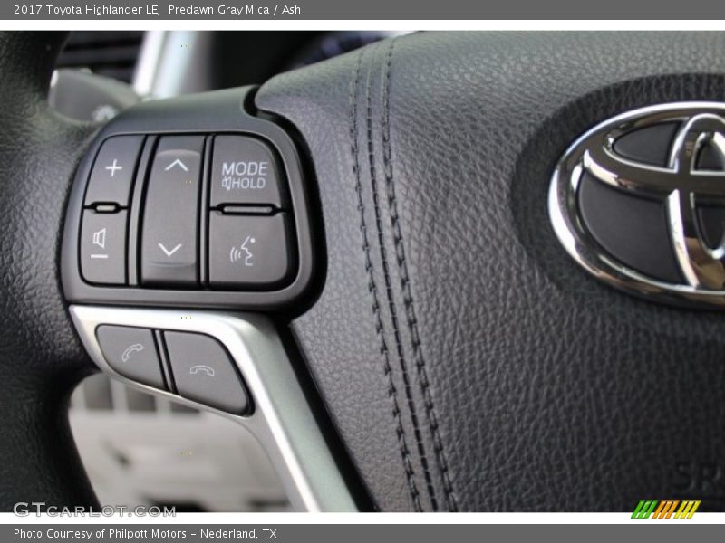 Controls of 2017 Highlander LE