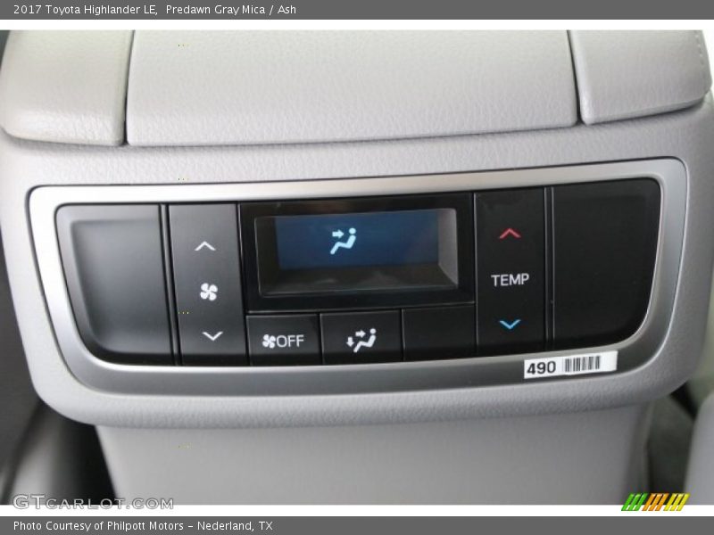 Controls of 2017 Highlander LE
