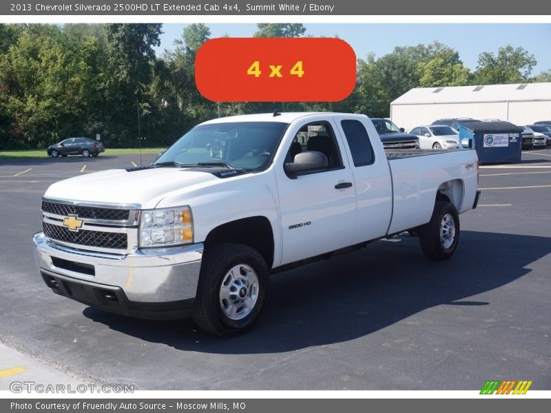 Summit White / Ebony 2013 Chevrolet Silverado 2500HD LT Extended Cab 4x4