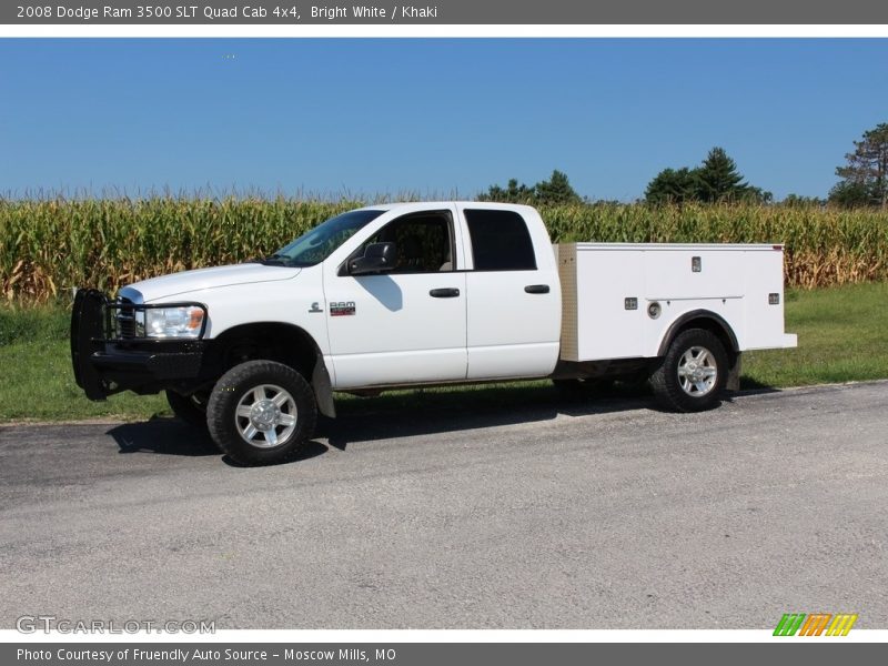 Bright White / Khaki 2008 Dodge Ram 3500 SLT Quad Cab 4x4