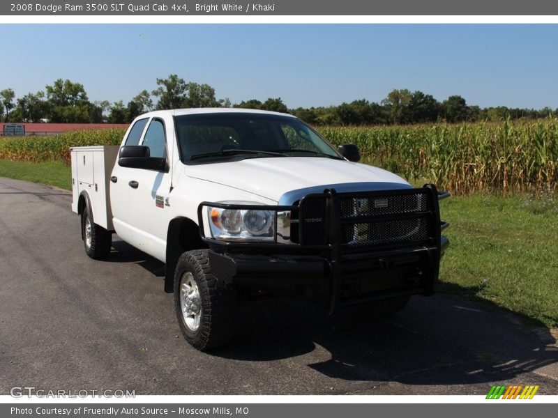 Bright White / Khaki 2008 Dodge Ram 3500 SLT Quad Cab 4x4