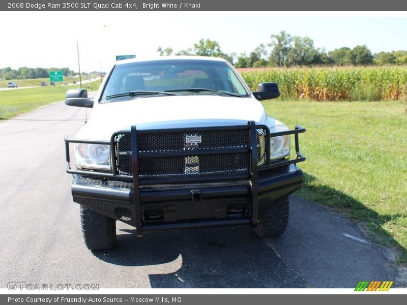 Bright White / Khaki 2008 Dodge Ram 3500 SLT Quad Cab 4x4