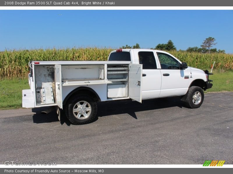 Bright White / Khaki 2008 Dodge Ram 3500 SLT Quad Cab 4x4
