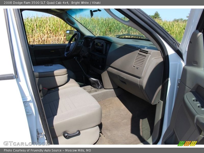 Bright White / Khaki 2008 Dodge Ram 3500 SLT Quad Cab 4x4