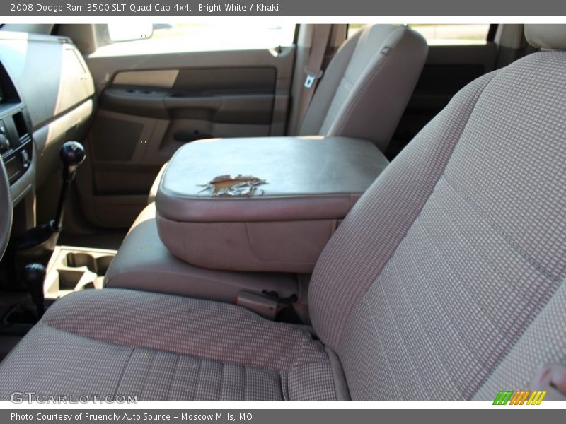 Bright White / Khaki 2008 Dodge Ram 3500 SLT Quad Cab 4x4