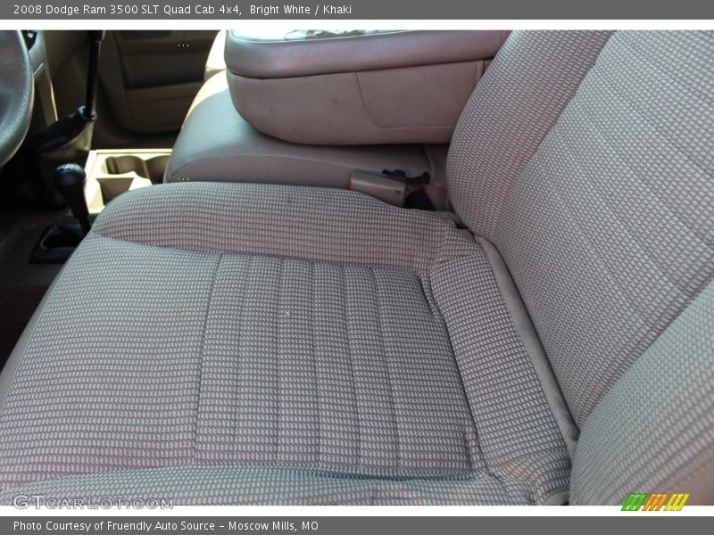 Bright White / Khaki 2008 Dodge Ram 3500 SLT Quad Cab 4x4