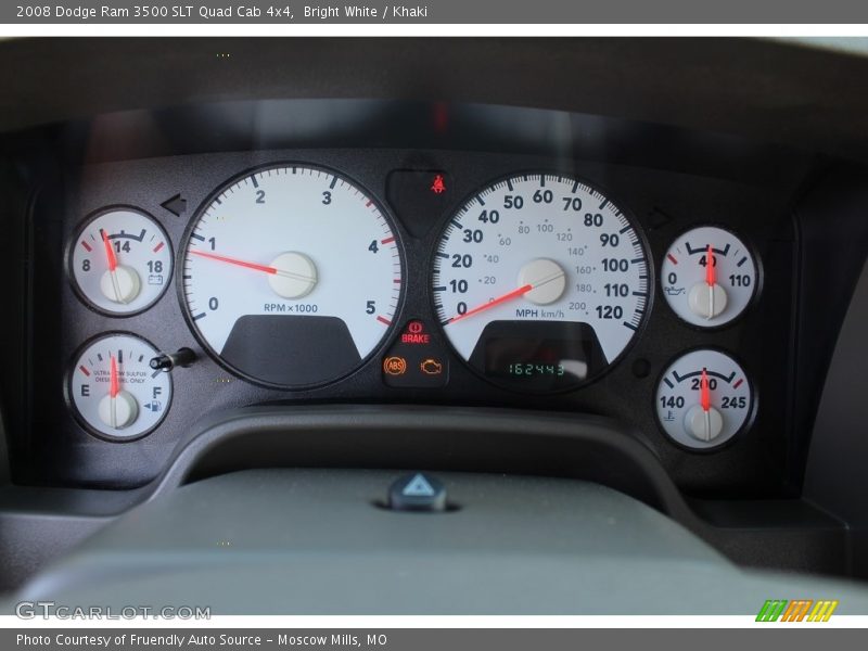 Bright White / Khaki 2008 Dodge Ram 3500 SLT Quad Cab 4x4