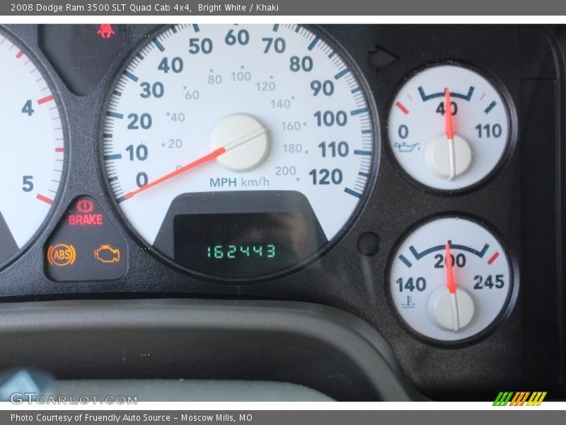 Bright White / Khaki 2008 Dodge Ram 3500 SLT Quad Cab 4x4