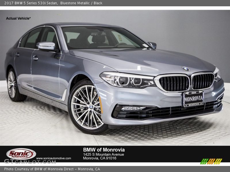 Bluestone Metallic / Black 2017 BMW 5 Series 530i Sedan
