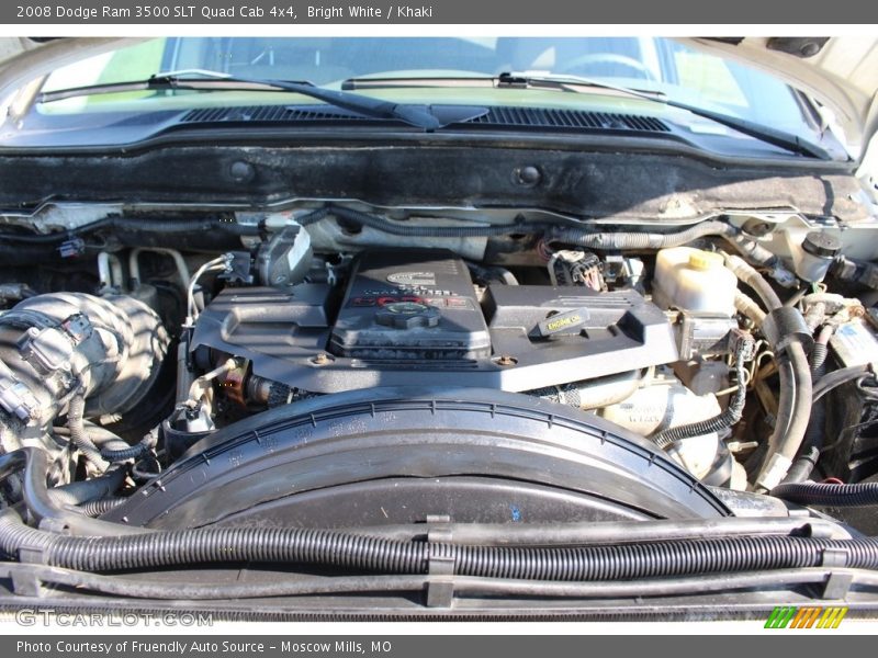 Bright White / Khaki 2008 Dodge Ram 3500 SLT Quad Cab 4x4