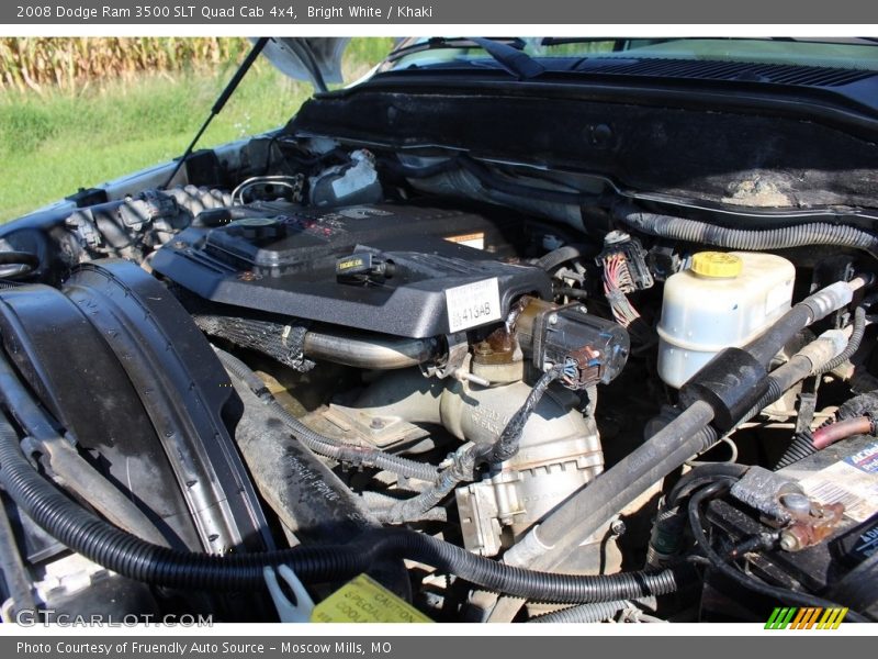 Bright White / Khaki 2008 Dodge Ram 3500 SLT Quad Cab 4x4