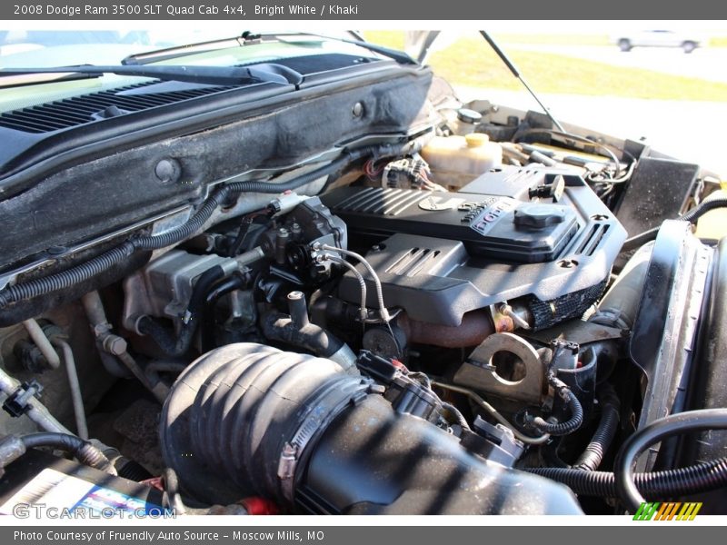 Bright White / Khaki 2008 Dodge Ram 3500 SLT Quad Cab 4x4