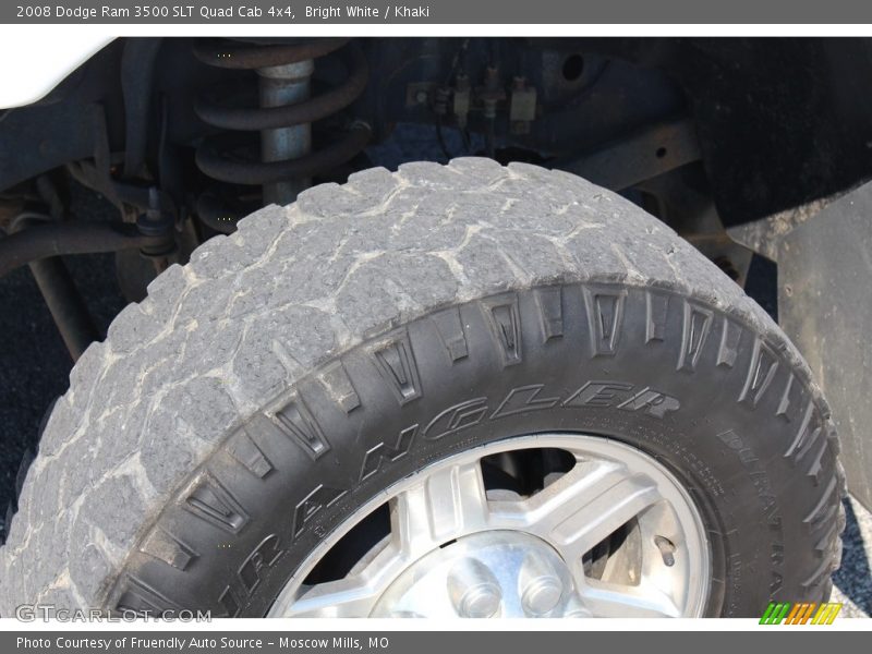 Bright White / Khaki 2008 Dodge Ram 3500 SLT Quad Cab 4x4