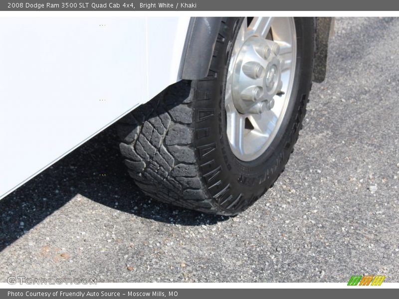 Bright White / Khaki 2008 Dodge Ram 3500 SLT Quad Cab 4x4