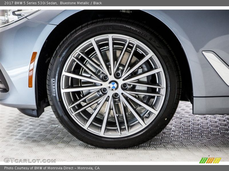 Bluestone Metallic / Black 2017 BMW 5 Series 530i Sedan