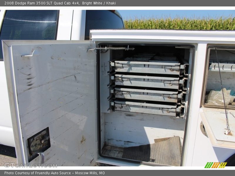 Bright White / Khaki 2008 Dodge Ram 3500 SLT Quad Cab 4x4
