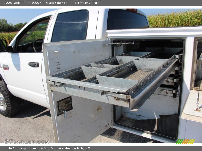 Bright White / Khaki 2008 Dodge Ram 3500 SLT Quad Cab 4x4