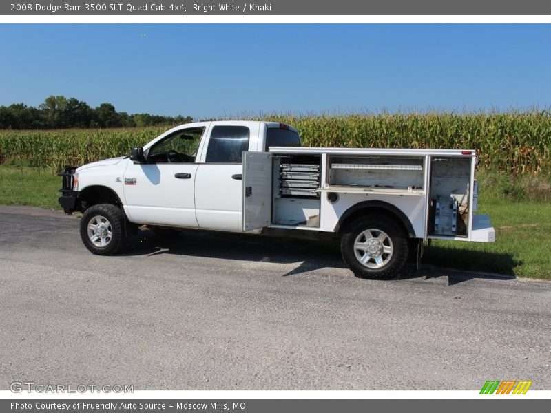 Bright White / Khaki 2008 Dodge Ram 3500 SLT Quad Cab 4x4