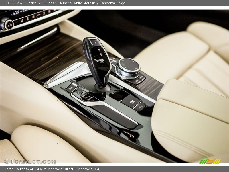 Mineral White Metallic / Canberra Beige 2017 BMW 5 Series 530i Sedan